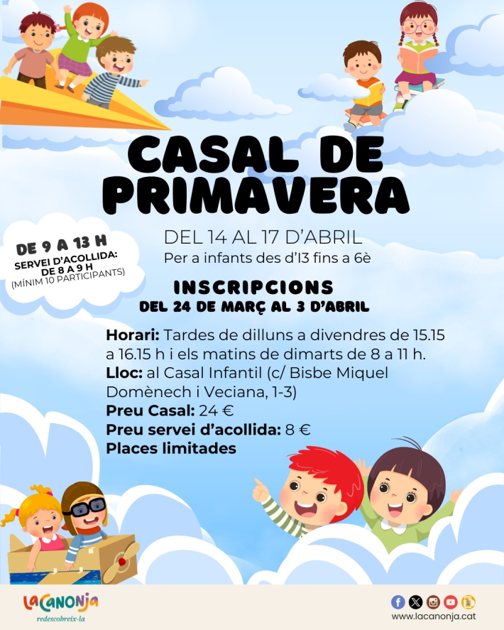 Inscripcions al Casal de Primavera